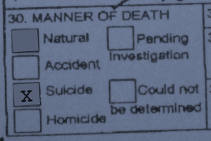 Box 30 of Alaska's Death Certificate. Image by author