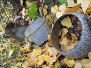 A set of pans I found at the site of an old cabin near Fairbanks. They may be over 100 years old.